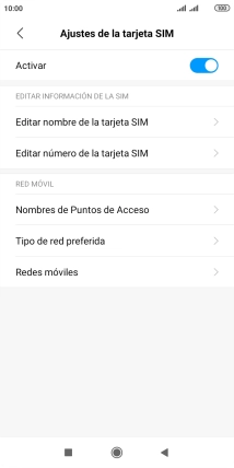 Pulsa Nombres de Puntos de Acceso.