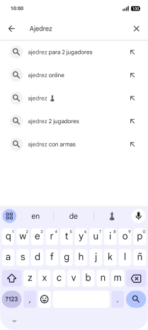 Introduce el nombre del tema o de la app y pulsa el icono de búsqueda. Introduce el nombre del tema o de la app y pulsa el icono de búsqueda.