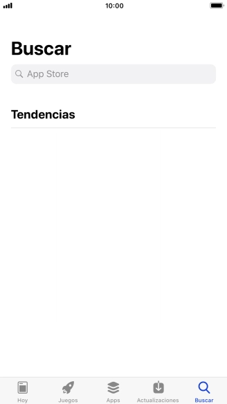 Pulsa en el campo de búsqueda e introduce el nombre o el tema de la app deseada. Pulsa en el campo de búsqueda e introduce el nombre o el tema de la app deseada.