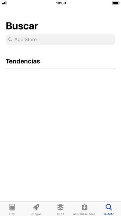 Pulsa en el campo de búsqueda e introduce el nombre o el tema de la app deseada. Pulsa en el campo de búsqueda e introduce el nombre o el tema de la app deseada.