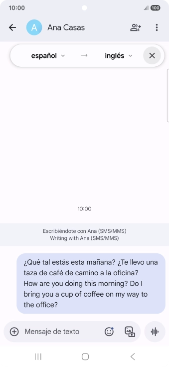 Sigue las indicaciones de la pantalla para seleccionar los ajustes de idioma deseados y utilizar la función. Sigue las indicaciones de la pantalla para seleccionar los ajustes de idioma deseados y utilizar la función.