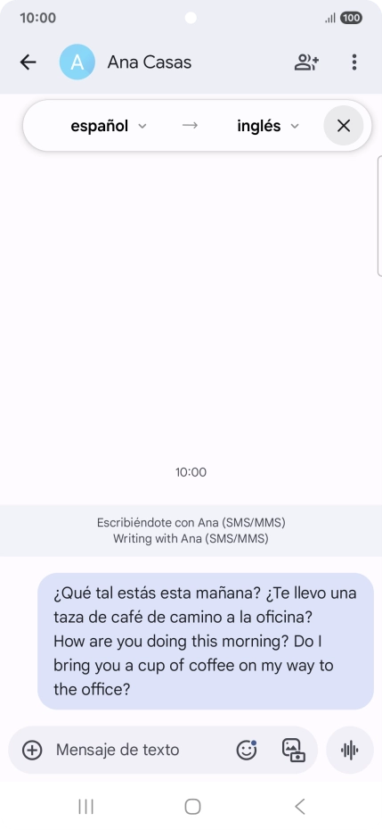 Sigue las indicaciones de la pantalla para seleccionar los ajustes de idioma deseados y utilizar la función. Sigue las indicaciones de la pantalla para seleccionar los ajustes de idioma deseados y utilizar la función.
