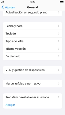 Pulsa Transferir o restablecer el iPhone. Pulsa Transferir o restablecer el iPhone.