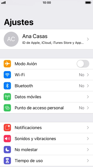 Pulsa Datos móviles. Pulsa Datos móviles.