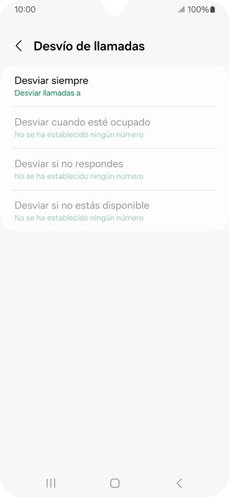 Pulsa el tipo de desvío deseado. Pulsa el tipo de desvío deseado.