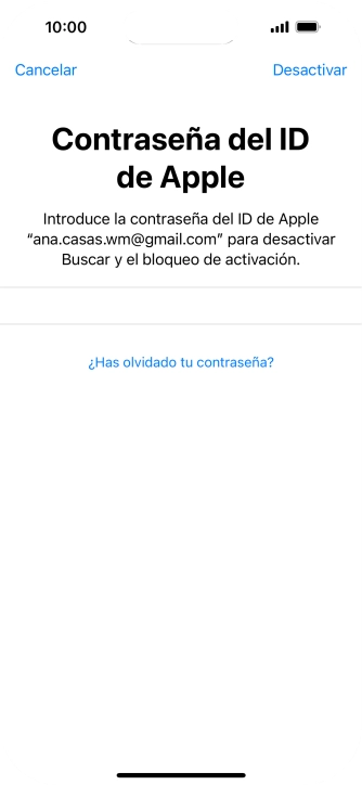 Pulsa Desactivar.