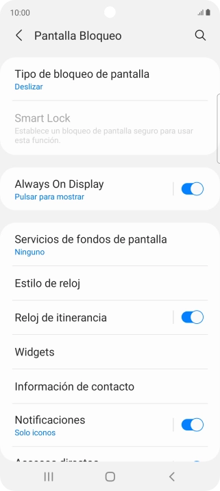 Pulsa Tipo de bloqueo de pantalla. Pulsa Tipo de bloqueo de pantalla.