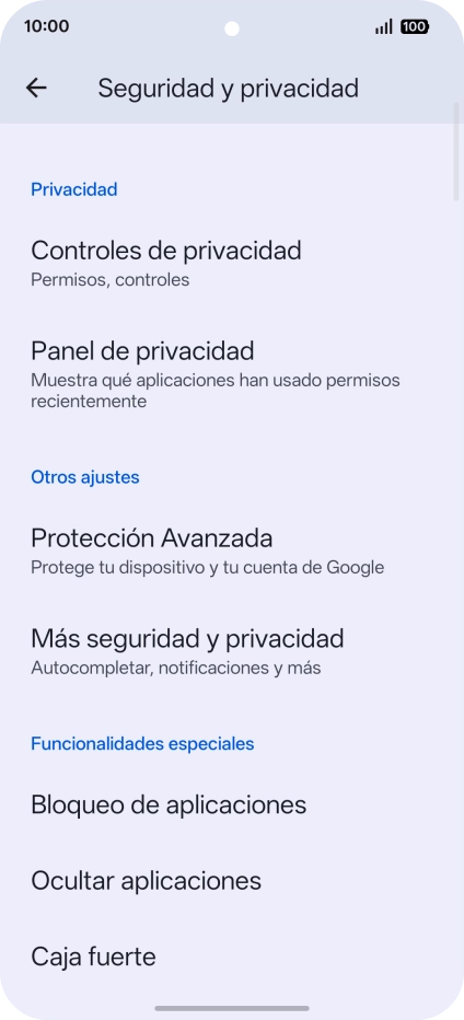Pulsa Más seguridad y privacidad. Pulsa Más seguridad y privacidad.