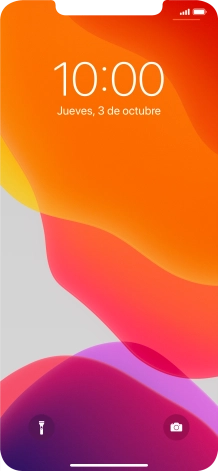 Desliza el dedo hacia arriba desde la parte inferior de la pantalla. Desliza el dedo hacia arriba desde la parte inferior de la pantalla.