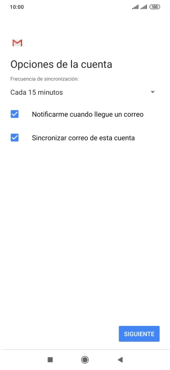 Si aparece en la pantalla esta imagen, tu cuenta de correo electrónico ha sido reconocida y configurada automáticamente. Sigue las indicaciones de la pantalla para introducir más información y terminar la configuración. Si aparece en la pantalla esta imagen, tu cuenta de correo electrónico ha sido reconocida y configurada automáticamente. Sigue las indicaciones de la pantalla para introducir más información y terminar la configuración.
