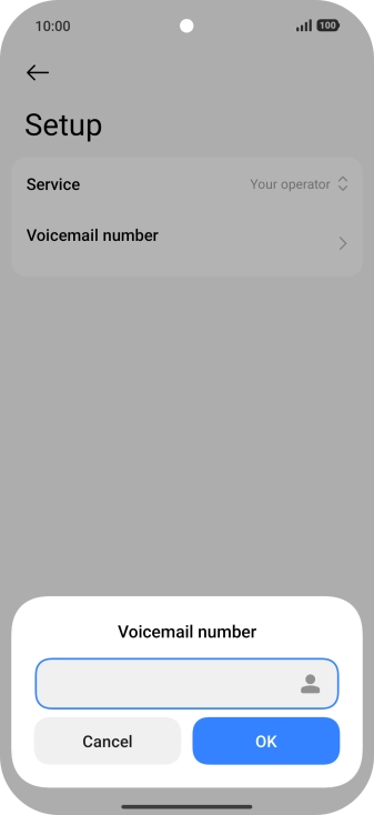 Key in (prefix) 5 (your phone number) and press OK. Key in (prefix) 5 (your phone number) and press OK.