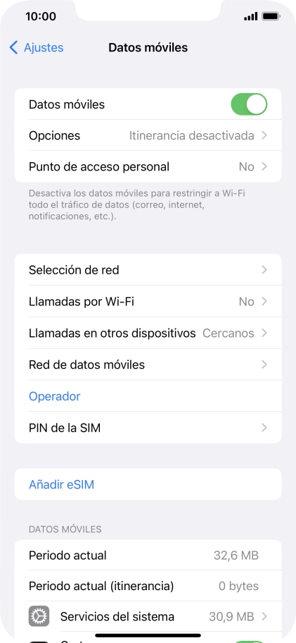 Pulsa PIN de la SIM.