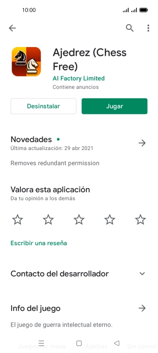 Pulsa Desinstalar. Pulsa Desinstalar.