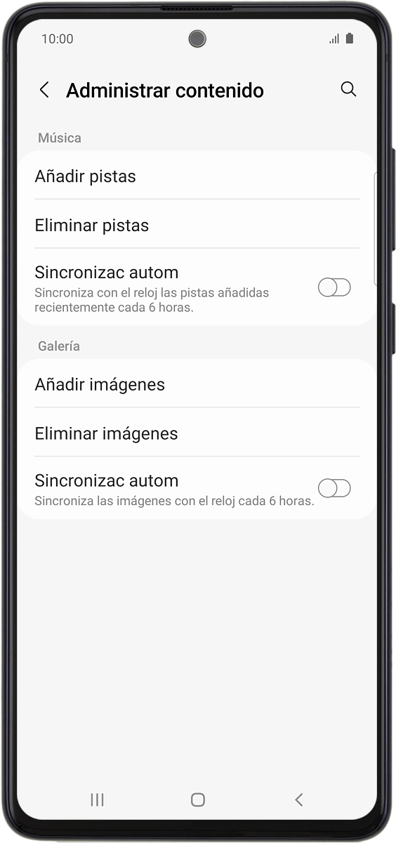 En el teléfono: Pulsa Añadir pistas.