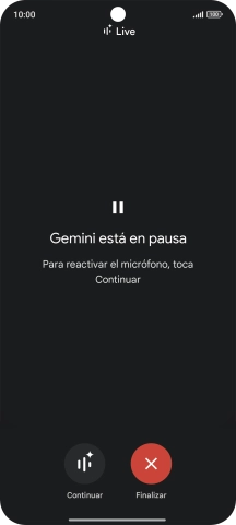 Para retomar la conversación, pulsa Continuar. Para retomar la conversación, pulsa Continuar.