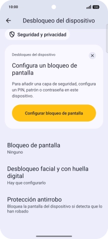 Pulsa Desbloqueo facial y con huella digital. Pulsa Desbloqueo facial y con huella digital.