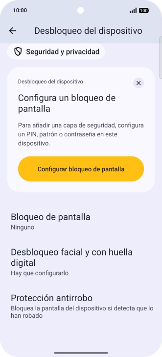 Pulsa Desbloqueo facial y con huella digital. Pulsa Desbloqueo facial y con huella digital.