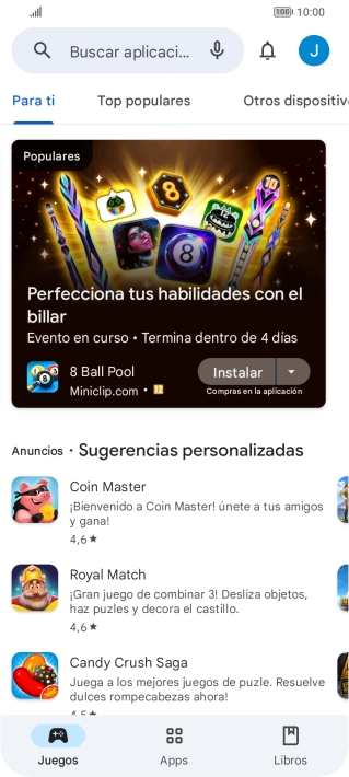 Pulsa el icono de perfil.