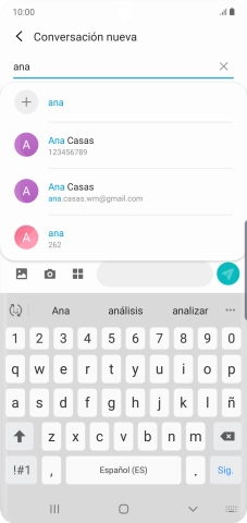 Pulsa el contacto deseado. Pulsa el contacto deseado.