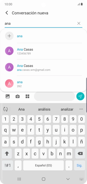 Pulsa el contacto deseado. Pulsa el contacto deseado.