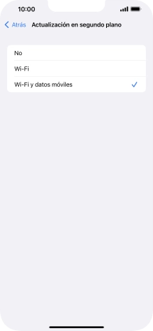 Para desactivar la actualización de apps en ejecución, pulsa No. Para desactivar la actualización de apps en ejecución, pulsa No.