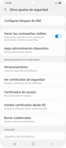Pulsa Configurar bloqueo de SIM. Pulsa Configurar bloqueo de SIM.