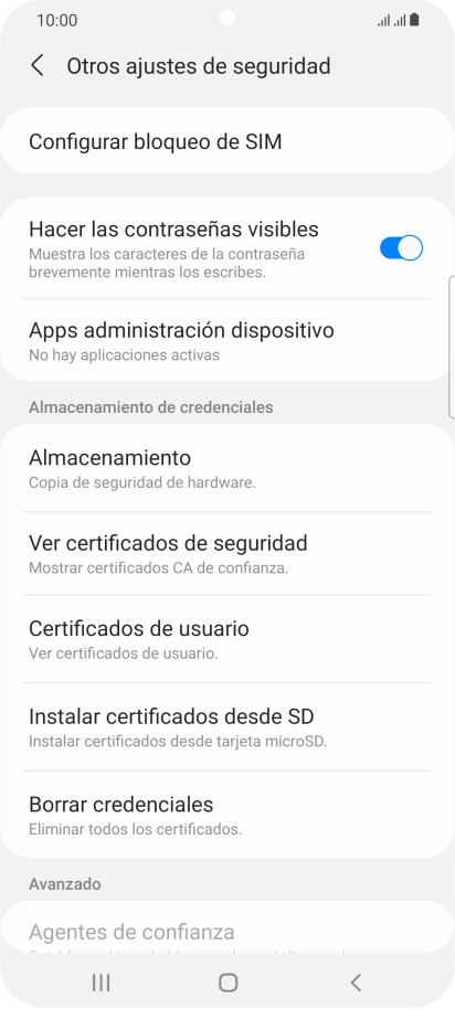 Pulsa Configurar bloqueo de SIM. Pulsa Configurar bloqueo de SIM.