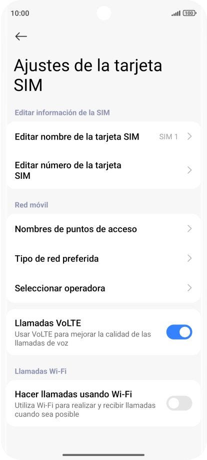 Pulsa Seleccionar operadora. Pulsa Seleccionar operadora.