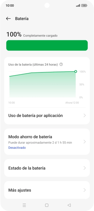 Pulsa Modo ahorro de batería. Pulsa Modo ahorro de batería.