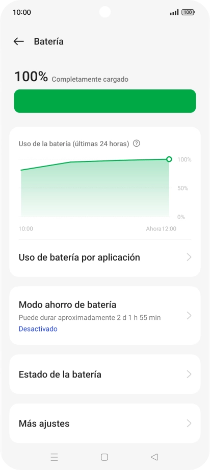 Pulsa Modo ahorro de batería. Pulsa Modo ahorro de batería.
