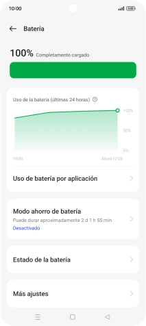 Pulsa Modo ahorro de batería. Pulsa Modo ahorro de batería.