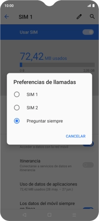 Pulsa el ajuste deseado. Pulsa el ajuste deseado.