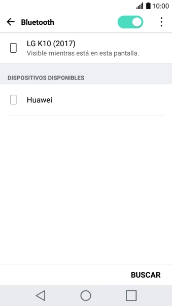 Pulsa el dispositivo Bluetooth deseado y sigue las indicaciones de la pantalla para vincular el dispositivo al teléfono.