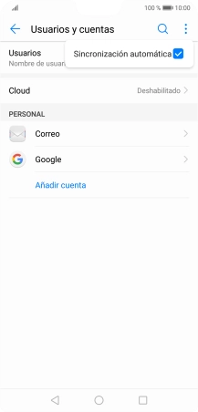 Pulsa Sincronización automática para activar o desactivar la función. Pulsa Sincronización automática para activar o desactivar la función.