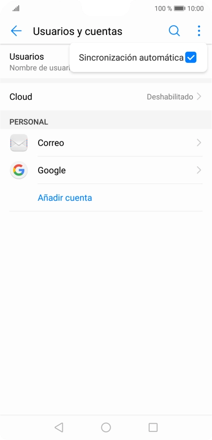 Pulsa Sincronización automática para activar o desactivar la función. Pulsa Sincronización automática para activar o desactivar la función.