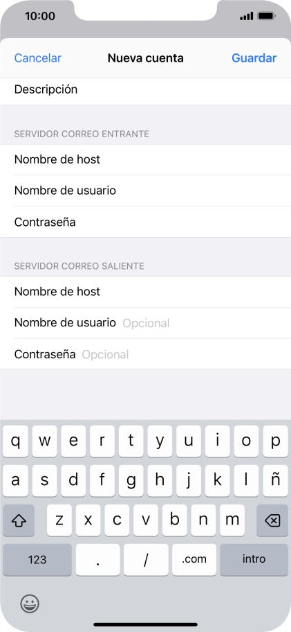 Pulsa Guardar. Ahora se ha configurado tu cuenta de correo electrónico. Si deseas seleccionar más ajustes del servidor de correo de entrada o de salida, continúa con los pasos siguientes. Pulsa Guardar. Ahora se ha configurado tu cuenta de correo electrónico. Si deseas seleccionar más ajustes del servidor de correo de entrada o de salida, continúa con los pasos siguientes.