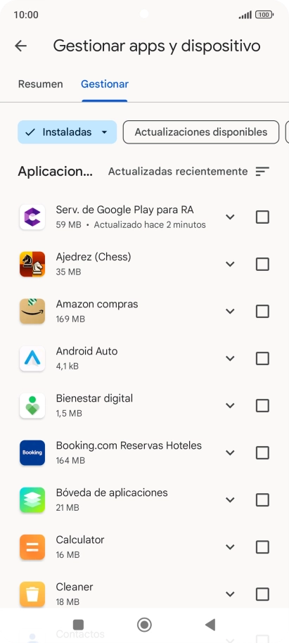 Pulsa la app deseada. Pulsa la app deseada.