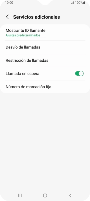 Pulsa Número de marcación fija.