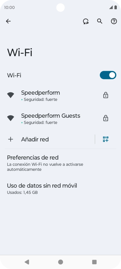 Pulsa la red wifi deseada.
