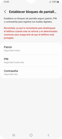 Pulsa el código de seguridad deseado y sigue las indicaciones de la pantalla para crear un código de seguridad del teléfono adicional. Pulsa el código de seguridad deseado y sigue las indicaciones de la pantalla para crear un código de seguridad del teléfono adicional.