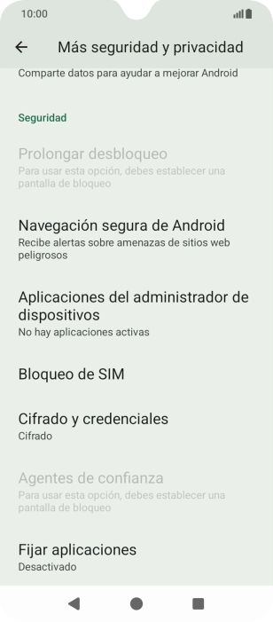 Pulsa Bloqueo de SIM. Pulsa Bloqueo de SIM.