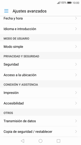 Pulsa Copia de seguridad / restablecer. Pulsa Copia de seguridad / restablecer.