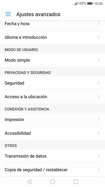 Pulsa Copia de seguridad / restablecer. Pulsa Copia de seguridad / restablecer.