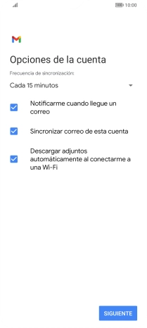 Si aparece en la pantalla esta imagen, tu cuenta de correo electrónico ha sido reconocida y configurada automáticamente. Sigue las indicaciones de la pantalla para introducir más información y terminar la configuración. Si aparece en la pantalla esta imagen, tu cuenta de correo electrónico ha sido reconocida y configurada automáticamente. Sigue las indicaciones de la pantalla para introducir más información y terminar la configuración.