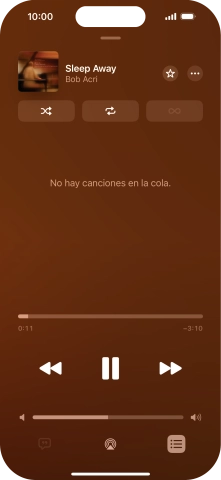 Pulsa el icono de reproducción aleatoria para activar o desactivar la función. Pulsa el icono de reproducción aleatoria para activar o desactivar la función.