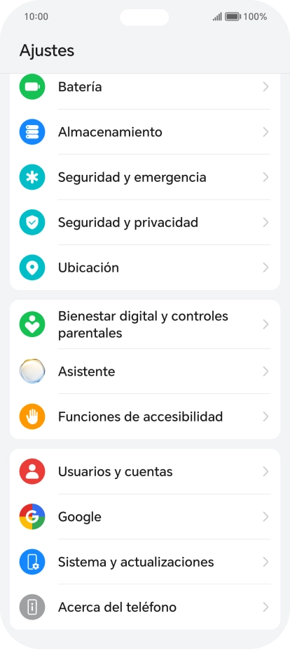 Pulsa Sistema y actualizaciones.