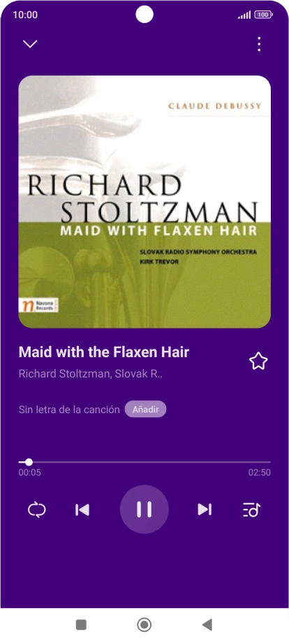 Pulsa la flecha hacia la derecha para ir al archivo de música siguiente. Pulsa la flecha hacia la derecha para ir al archivo de música siguiente.