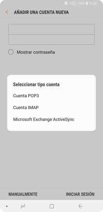 Pulsa Cuenta IMAP.