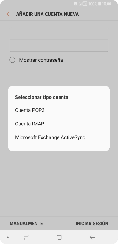 Pulsa Cuenta IMAP.