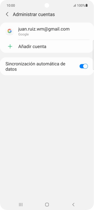 Pulsa Añadir cuenta. Pulsa Añadir cuenta.